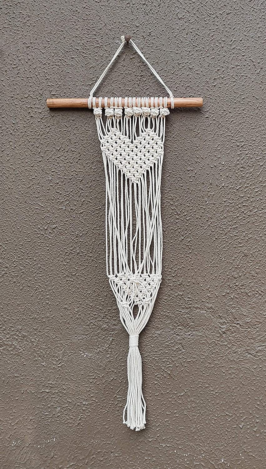 Macrame Cotton Heart Shape Plant Hanger Rope