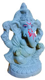 Om Craft Villa Eco-friendly Clay Ganesha Statue (8 Inches)