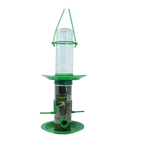 Amijivdaya 2 In 1 Bird Food & Water Feeder (Double Decker, Large)