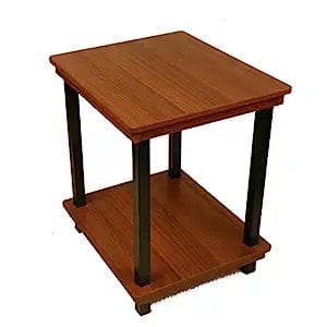 Raytrees Metal Wooden Table- Brown Colour