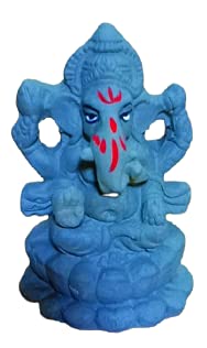 Om Craft Villa Clay Ganesha Statue (4 Inches)