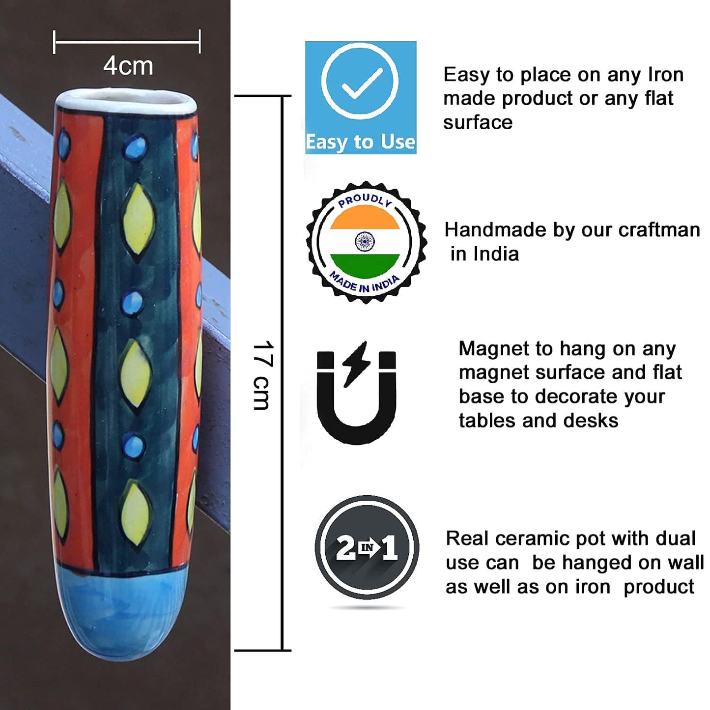 Magnetic Ceramic Planter