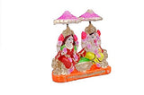 Om Craft Villa Terracotta Multicolour Laxmi Ganesha Statue