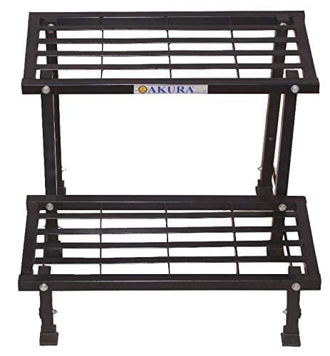 Akura 2-Step Metal Planter Stand (Size: W-60 cm x D-52.5 cm x H-47.5 cm)