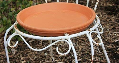 Om Craft Villa Terracotta Bird Bath/Bird Water Feeder