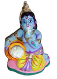 Om Craft Villa Makhan Krishna Clay Statue