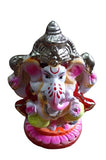 Om Craft Villa Eco-friendly Multicolour Ganesha Statue (8 Inches)