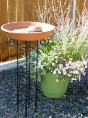 Om Craft Villa Terracotta Round Bird Bath (Earth Brown)