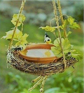 Om Craft Villa Terracotta Earth Brown Round Bird Bath