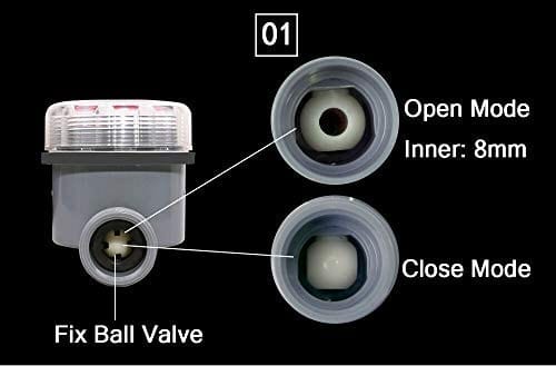 Aqualin Automatic Ball Valve Drip Irrigation Timer With LCD Display and Rain Sensor Port (Batteries Included)