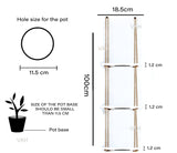 Tier-3 Wooden Hanging Planter Shelf, White