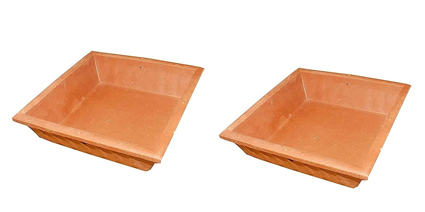 Om Craft Villa Terracotta Bird Bath/Bird Water Feeder