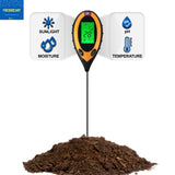 FreshDcart Planter Sensor - 4-in-1 - pH Acidity, Moisture Level, Water & Soil Tester (with Sensor Prob & Digital LCD Display)