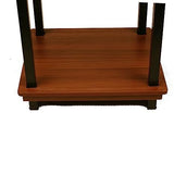 Raytrees Metal Wooden Table- Brown Colour