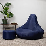 Kushuvi Bean Bag Filled With Beans & Stool (Faux Leather)