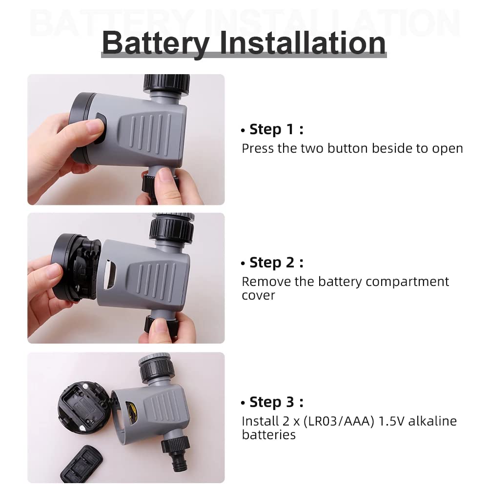 Agromato Solenoid Garden Water Timer Irrigation Controller System