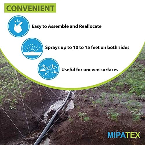 Mipatex Rain Hose Pipe With Male Adapter, Joiner, End Cap and Valve (100 Meter)