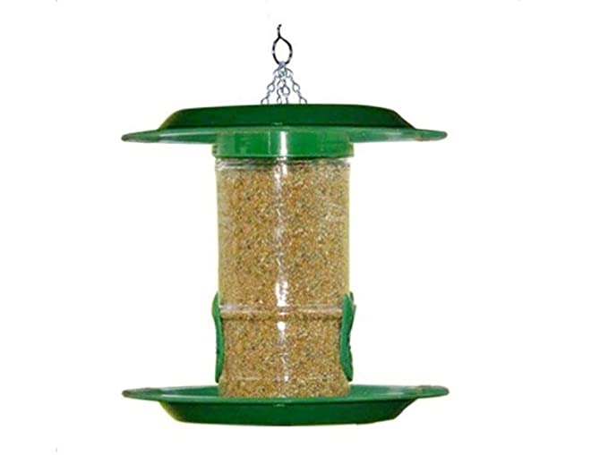 Amijivdaya Bird Feeder With Hut (Small, Green)