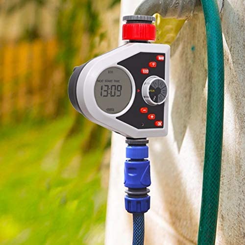 Aqualin Drip Irrigation Water Timer With Solenoid Valve (Fully Automatic, LCD Display And Batteries Included)