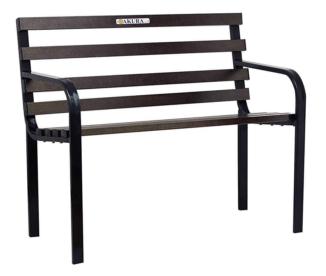 Akura 2 Seater Metal Bench (Black)