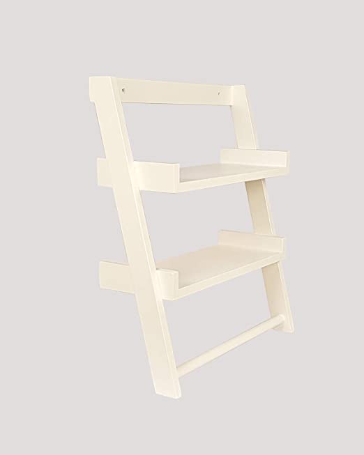 Lycka Birch Wood Wall Mounted Ladder Shelf Display Racks