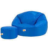 Kushuvi Bean Bag Chair & Footrest Filled with Beans