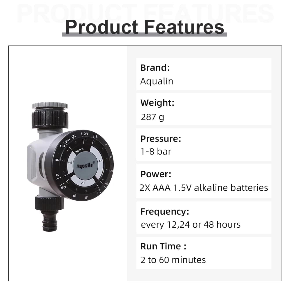 Agromato Solenoid Garden Water Timer Irrigation Controller System