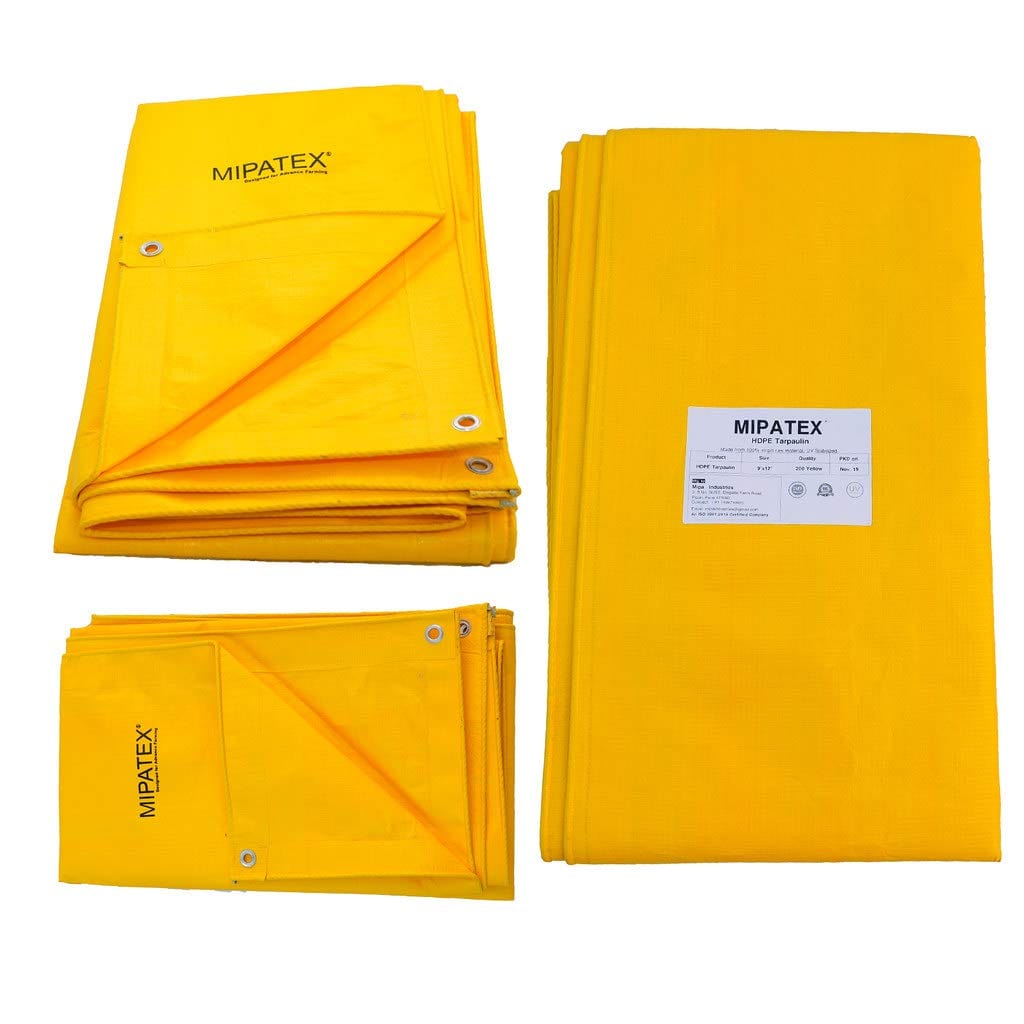 Mipatex Tarpaulin Sheet (150 GSM, Yellow)