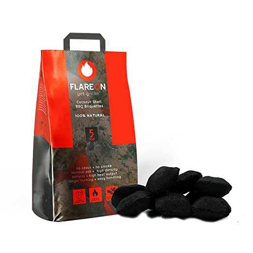 Flareon Coconut Charcoal Shell Barbeque (BBQ) Grill Briquettes