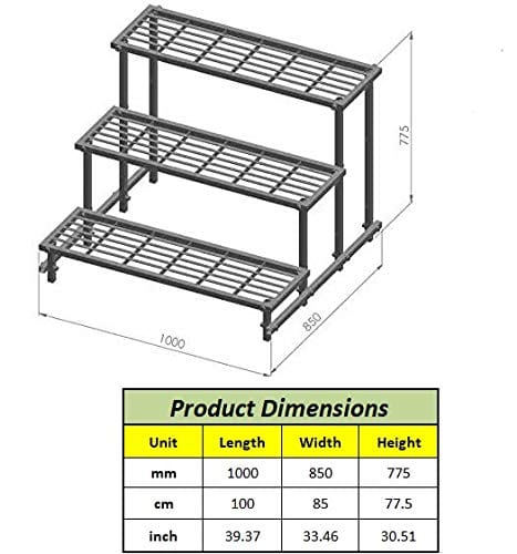 Akura 3-Step Metal Planter Stand