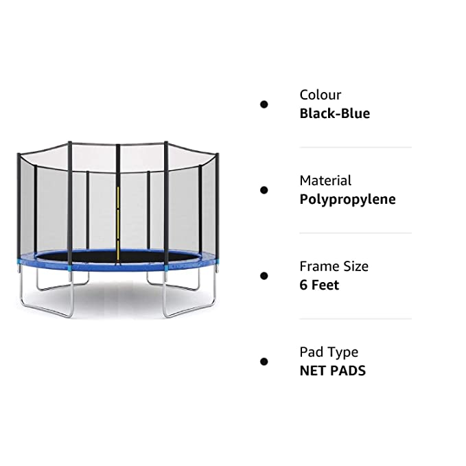 Fitness Guru Toddler Trampoline With Net Safety High Mould Base