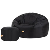 Kushuvi Bean Bag Chair & Footrest Filled with Beans