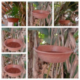 Om Craft Villa Earthenware Bird Bath/Bird Water Feeder