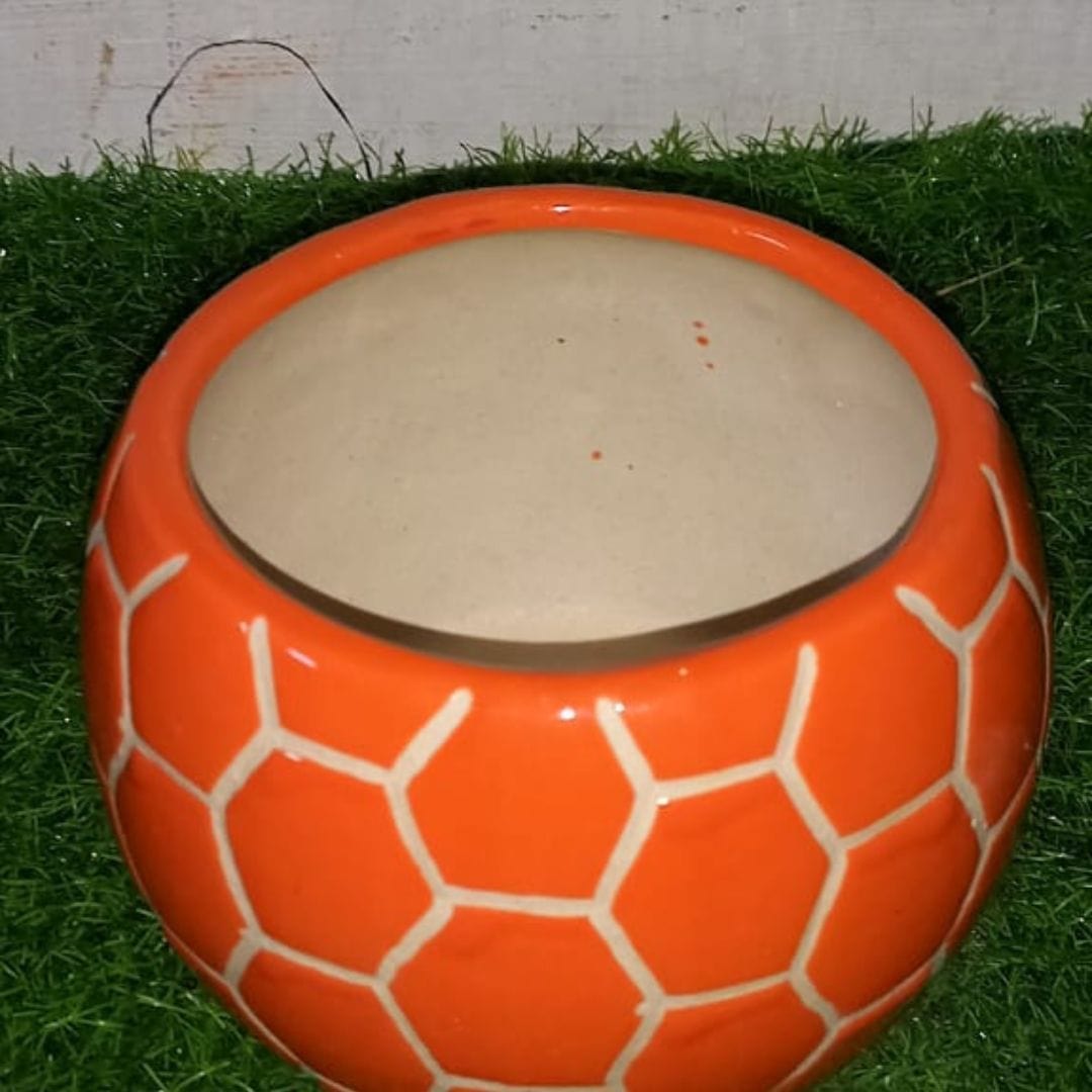 SR Ceramics Football Ceramic Pot