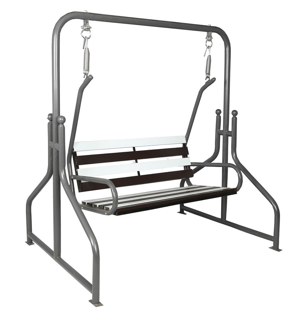 Kaushalendra Balcony Swing Jhula With Grey Stand (2 Seater - 300 kg capacity)