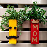 Combo for mom and dad Magnetic Hydroponic or Artificial Plants Holder