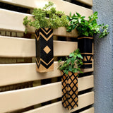 Set of 3 Tribal Print Magnetic Hydroponic Planter