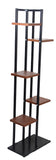 Akura 5 Tier Metal Planter Stand (Wooden Finish)