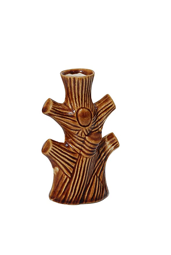 Om Craft Villa Brown Tree-Shaped Flower Vase (2 Pieces)