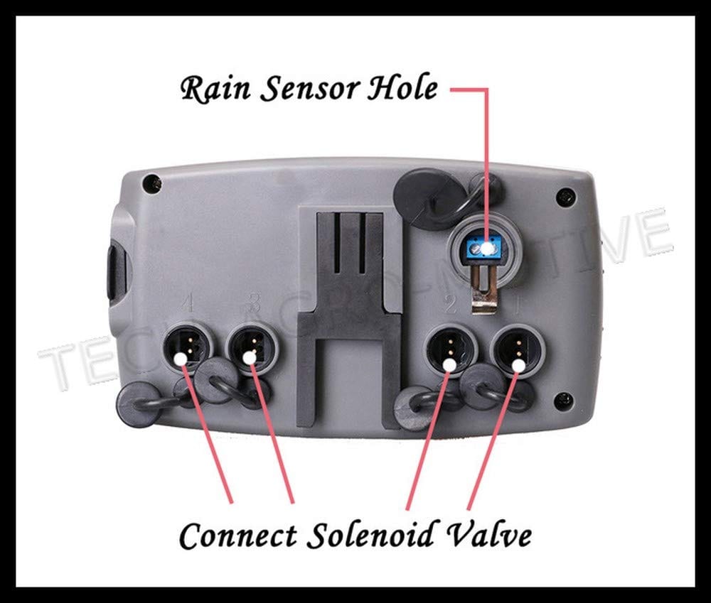 Aqualin 4-Zone Automatic Drip Irrigation Water Timer With 2 Solenoid Valves (Batteries Included)