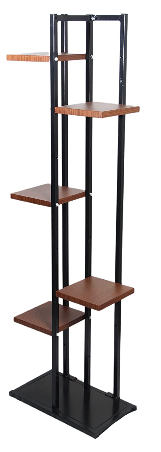 Akura 5 Tier Metal Planter Stand (Wooden Finish)