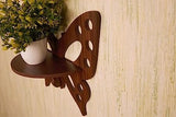 Raytrees Wooden Butterfly Design Wall Shelves For Room Décor- Set of 2