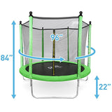 Fitness Guru Toddler Trampoline With Net Safety High Mould Base