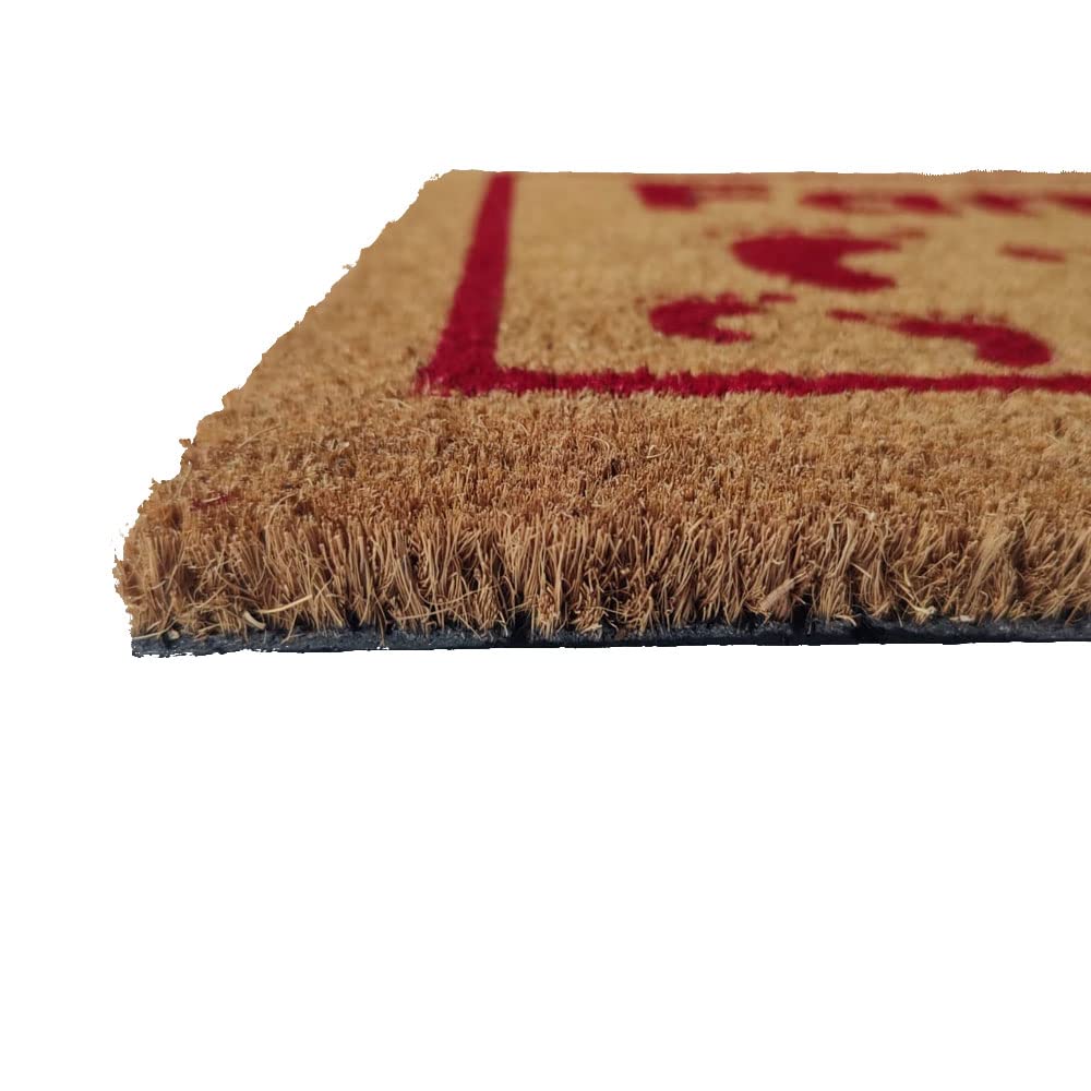 Mats Avenue Rubber Backed Family Theme Coir Door Mat Multi Color (40x60cm)