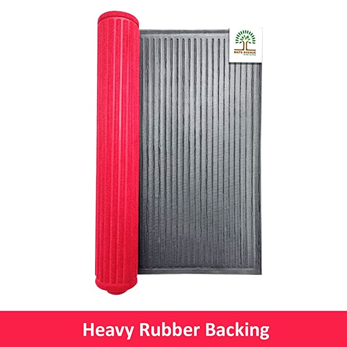 Mats Avenue PP & Rubber Anti Skid Heavy Duty Large Mat/Runner Mat (75x180cm), Red