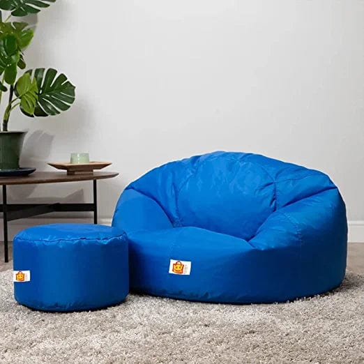 Kushuvi Bean Bag Chair & Footrest Filled with Beans