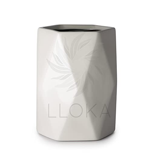 LLOKA Luxurious Fiberglass Planters Table Top Pots & Planters (Prana_Geo_05)