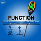 FreshDcart Planter Sensor - 4-in-1 - pH Acidity, Moisture Level, Water & Soil Tester (with Sensor Prob & Digital LCD Display)