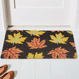 Mats Avenue Coir and Rubber Floral Pattern Hand Printed Multi Color Mat (45x75cm)