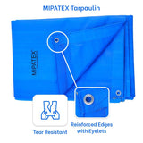 Mipatex Tarapaulin Sheet (50ft x 30ft, 150 GSM, Blue)